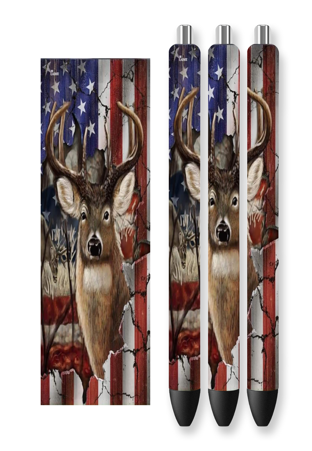 American Flag w/Deer Pen Wrap